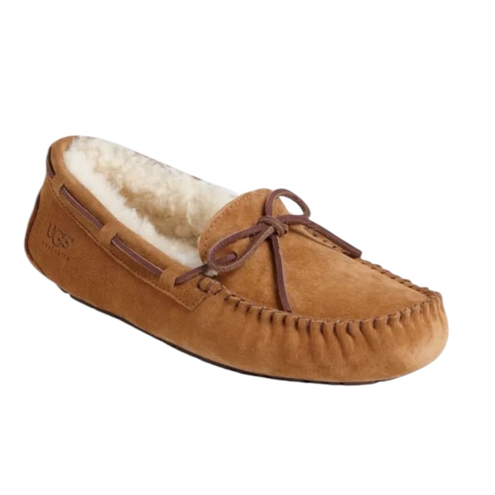UGG Dakota Slip On Moccasin Slippers in Chestnut Size 7 - Picture 3 of 10